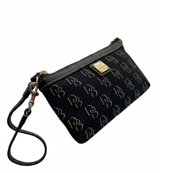 Dooney & Bourke Black Monogram Wristlet - Picture 2 of 8